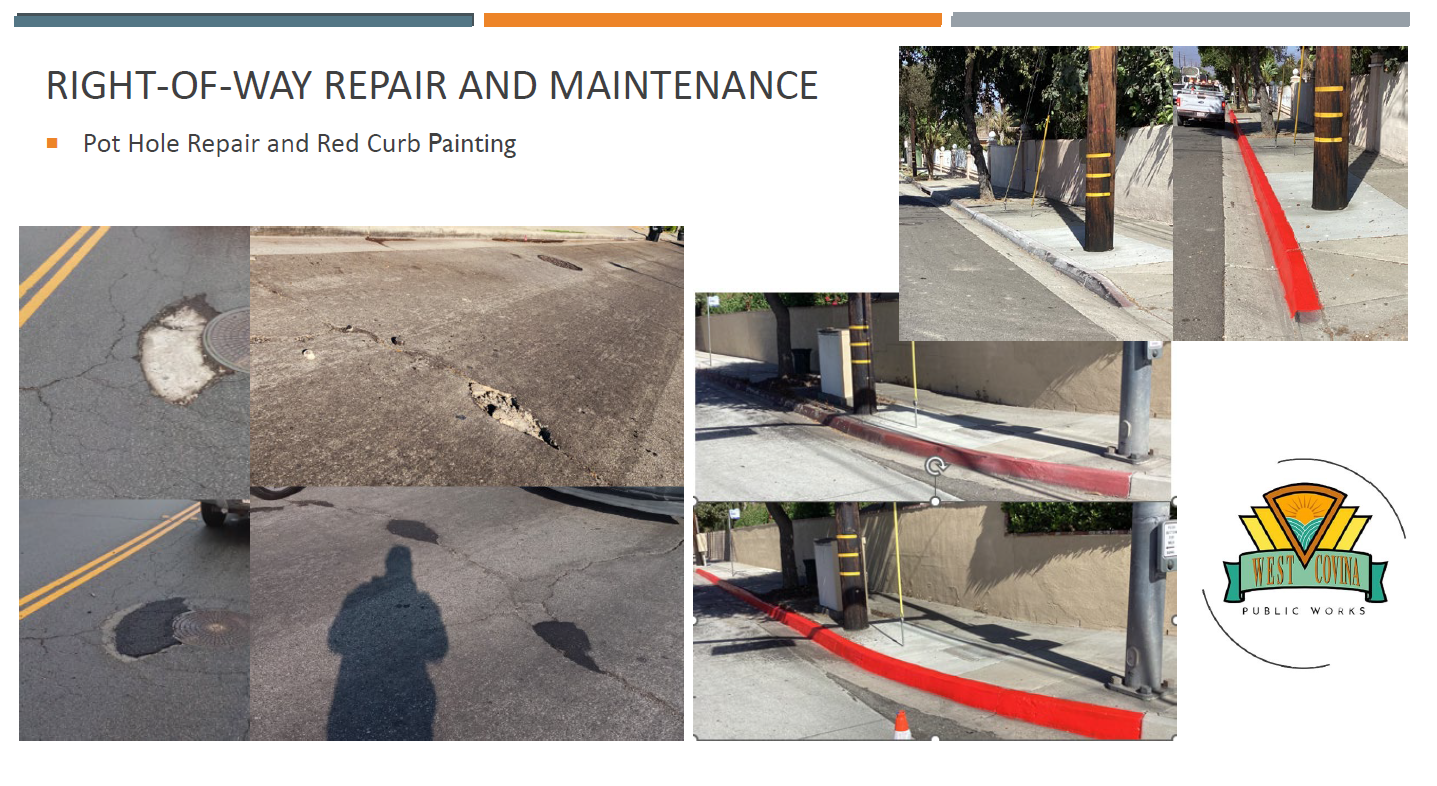 Pothole Repair and Red Curb Painting